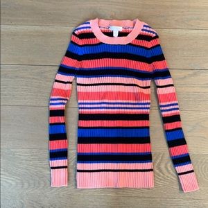 NWOT Ella Moss girls striped ribbed sweater 10